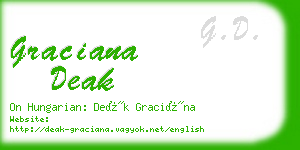 graciana deak business card